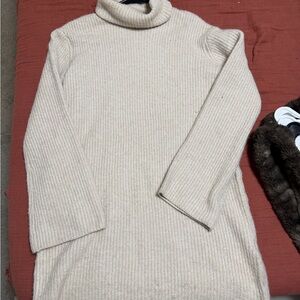 Steve Madden Cream Turtleneck Sweater dress